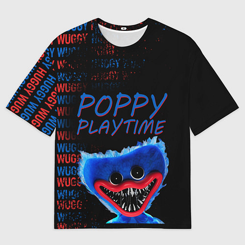 Мужская футболка оверсайз Хагги ВАГГИ Poppy Playtime / 3D-принт – фото 1