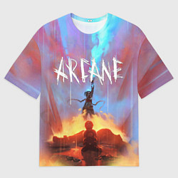 Футболка оверсайз мужская JINX ARCANE LOL LEAGUE OF LEGENDS, цвет: 3D-принт