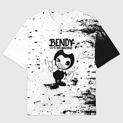 Мужская футболка оверсайз Bendy and the ink machine - Black & White