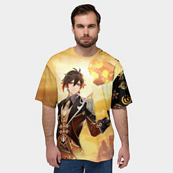 Футболка оверсайз мужская ЧЖУН ЛИ ОРДЕР ГЕНШИН ИМПАКТ, цвет: 3D-принт — фото 2