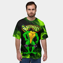 Футболка оверсайз мужская Battletoads Rash, цвет: 3D-принт — фото 2
