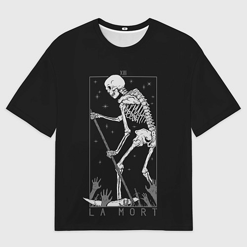Мужская футболка оверсайз Жнец La Mort / 3D-принт – фото 1