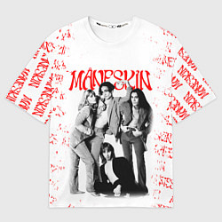 Мужская футболка оверсайз MANESKIN POSTER СОСТАВ ГРУППЫ