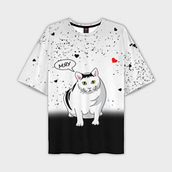 Мужская футболка оверсайз CAT LOVE