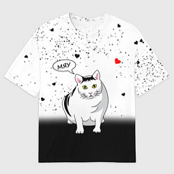 Футболка оверсайз мужская CAT LOVE, цвет: 3D-принт