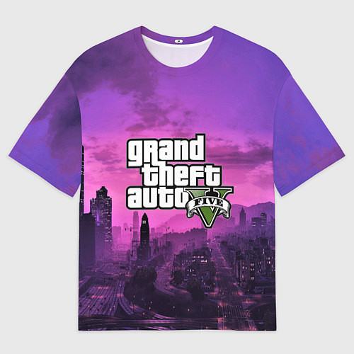 Мужская футболка оверсайз GTA ONLINE 5 / 3D-принт – фото 1
