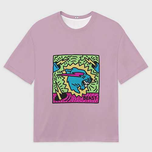 Мужская футболка оверсайз Mr Beast Drawing Full Print / 3D-принт – фото 1