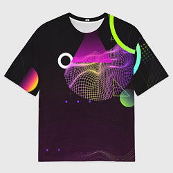 Футболка оверсайз мужская Яркая геометрия, цвет: 3D-принт