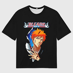 Мужская футболка оверсайз Ичиго Куросаки - Блич