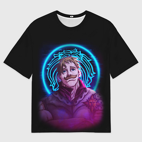 Мужская футболка оверсайз ЭСКАНОР 7 СМРТЕНЫХ ГРЕХОВ НЕОН / 3D-принт – фото 1