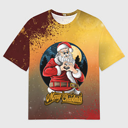 Мужская футболка оверсайз Santa love you