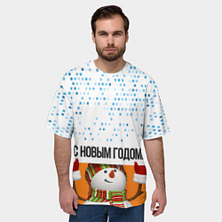 Футболка оверсайз мужская СнежовичОк, цвет: 3D-принт — фото 2