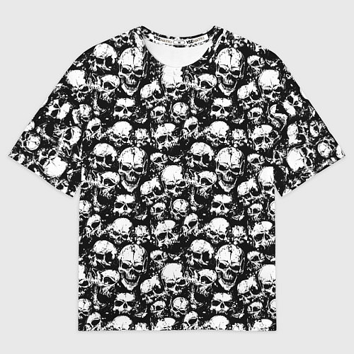 Мужская футболка оверсайз Screaming skulls / 3D-принт – фото 1