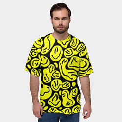 Футболка оверсайз мужская The Смайлики, цвет: 3D-принт — фото 2