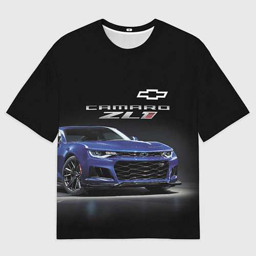 Мужская футболка оверсайз Chevrolet Camaro ZL1 Motorsport / 3D-принт – фото 1