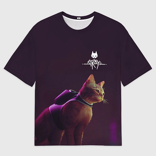 Мужская футболка оверсайз Stray: Wandering Cat / 3D-принт – фото 1