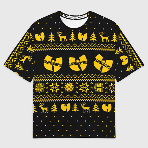 Мужская футболка оверсайз НОВОГОДНИЙ СВИТЕР WU TANG CLAN / 3D-принт – фото 1