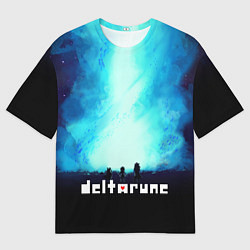 Футболка оверсайз мужская DELTARUNE ГЕРОИ ИГРЫ, цвет: 3D-принт
