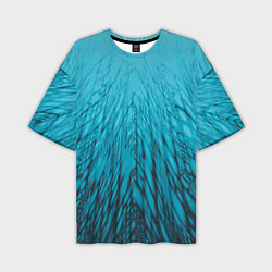 Мужская футболка оверсайз Коллекция Rays Лучи Голубой и черный Абстракция 65