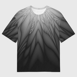 Мужская футболка оверсайз Коллекция Rays Лучи Черный Абстракция 661-11-w1