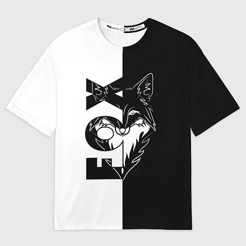 Мужская футболка оверсайз FOX Лис / 3D-принт – фото 1