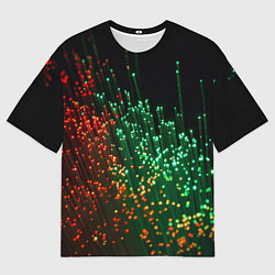Мужская футболка оверсайз Неоновые светящиеся палочки
