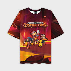 Мужская футболка оверсайз Minecraft Dungeons Майнкрафт Подземелья
