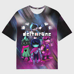 Мужская футболка оверсайз DELTARUNE ГЕРОИ В БОЙ!