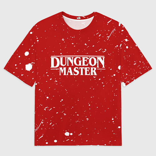 Мужская футболка оверсайз DUNGEON MASTER BLOOD ГАЧИМУЧИ КРАСНЫЙ / 3D-принт – фото 1