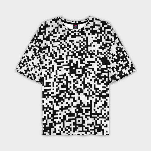 Мужская футболка оверсайз Стиль QR код / 3D-принт – фото 1