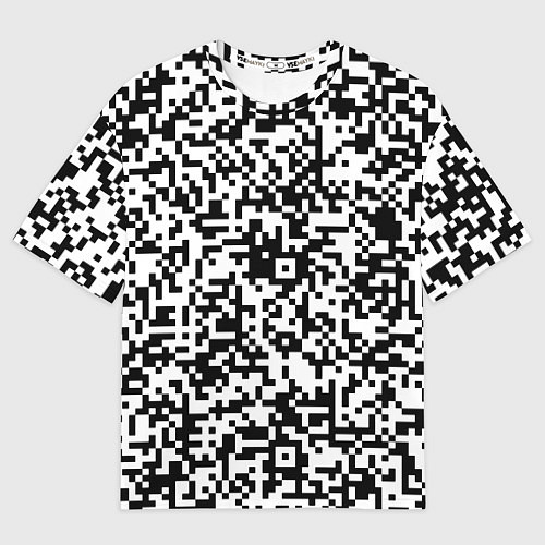 Мужская футболка оверсайз Стиль QR код / 3D-принт – фото 1