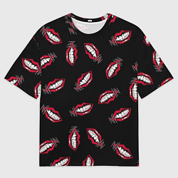 Футболка оверсайз мужская MANESKIN LEAP МАНЕСКИН ГУБЫ, цвет: 3D-принт