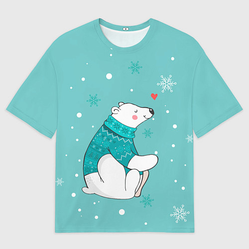 Мужская футболка оверсайз Любовь Мишки / 3D-принт – фото 1