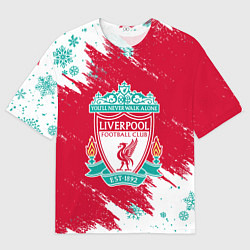 Мужская футболка оверсайз НОВОГОДНИЙ ЛИВЕРПУЛЬ 2022