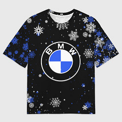 Мужская футболка оверсайз НОВОГОДНИЙ БМВ НОВЫЙ ГОД BMW