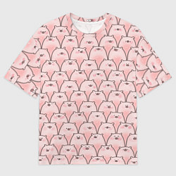 Футболка оверсайз мужская Пухлые хрюни, цвет: 3D-принт