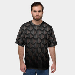 Футболка оверсайз мужская Чешуя Дракона black edition, цвет: 3D-принт — фото 2