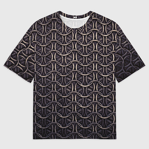 Мужская футболка оверсайз Кольчуга железная средневековая / 3D-принт – фото 1