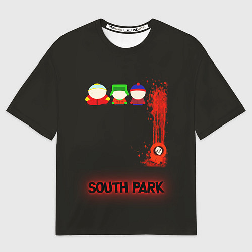 Мужская футболка оверсайз Южный парк главные персонажи South Park / 3D-принт – фото 1