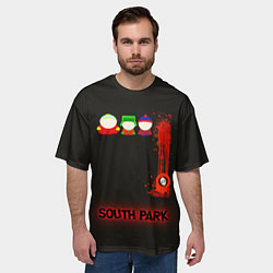 Футболка оверсайз мужская Южный парк главные персонажи South Park, цвет: 3D-принт — фото 2