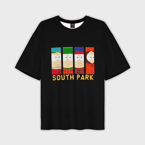 Мужская футболка оверсайз South Park - Южный парк главные герои / 3D-принт – фото 1