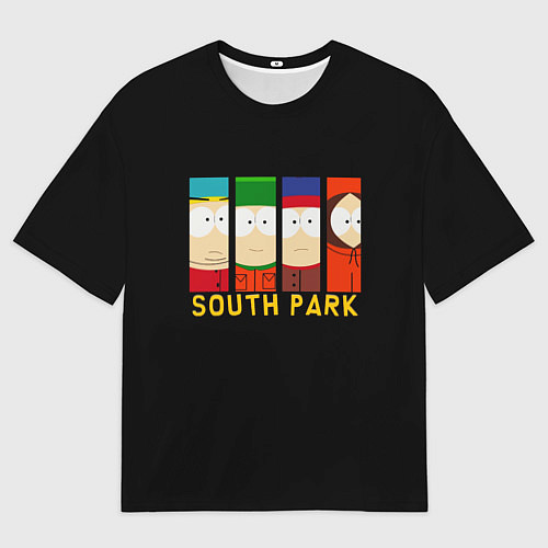 Мужская футболка оверсайз South Park - Южный парк главные герои / 3D-принт – фото 1