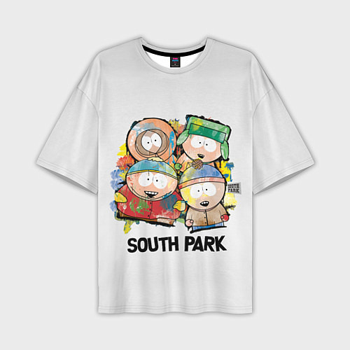 Мужская футболка оверсайз South Park - Южный парк краски / 3D-принт – фото 1