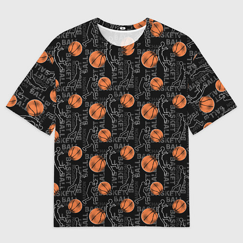 Мужская футболка оверсайз BASKETBALL - Баскетбол / 3D-принт – фото 1