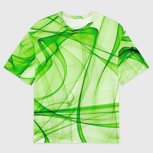 Мужская футболка оверсайз Жизнерадостный салатовый / 3D-принт – фото 1