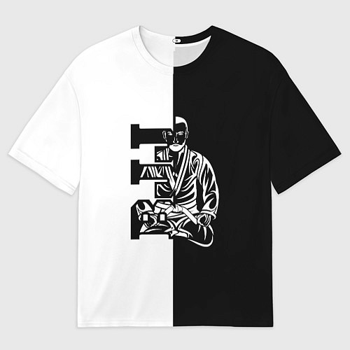 Мужская футболка оверсайз BJJ / 3D-принт – фото 1