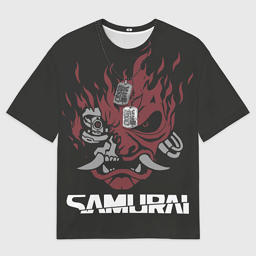 Мужская футболка оверсайз Johnny Silverhand Cyberpunk 2077 / 3D-принт – фото 1