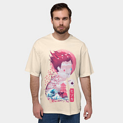 Футболка оверсайз мужская Хисока арт, цвет: 3D-принт — фото 2