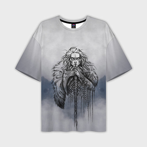 Мужская футболка оверсайз Северная воительница / 3D-принт – фото 1