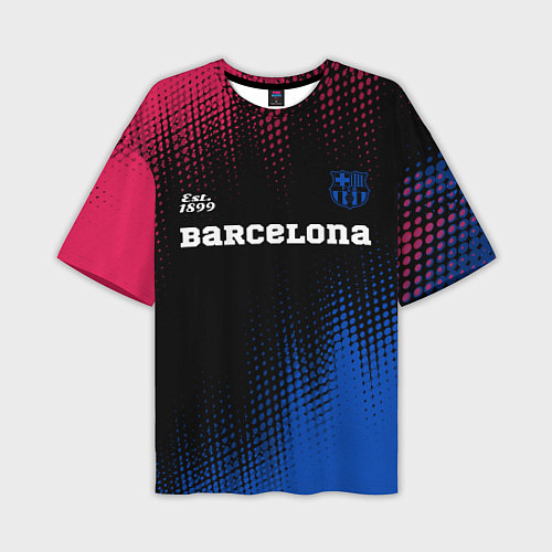 Мужская футболка оверсайз BARCELONA Barcelona Est 1899 / 3D-принт – фото 1